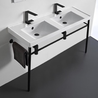 Console Bathroom Sink Double Console Sink, 48